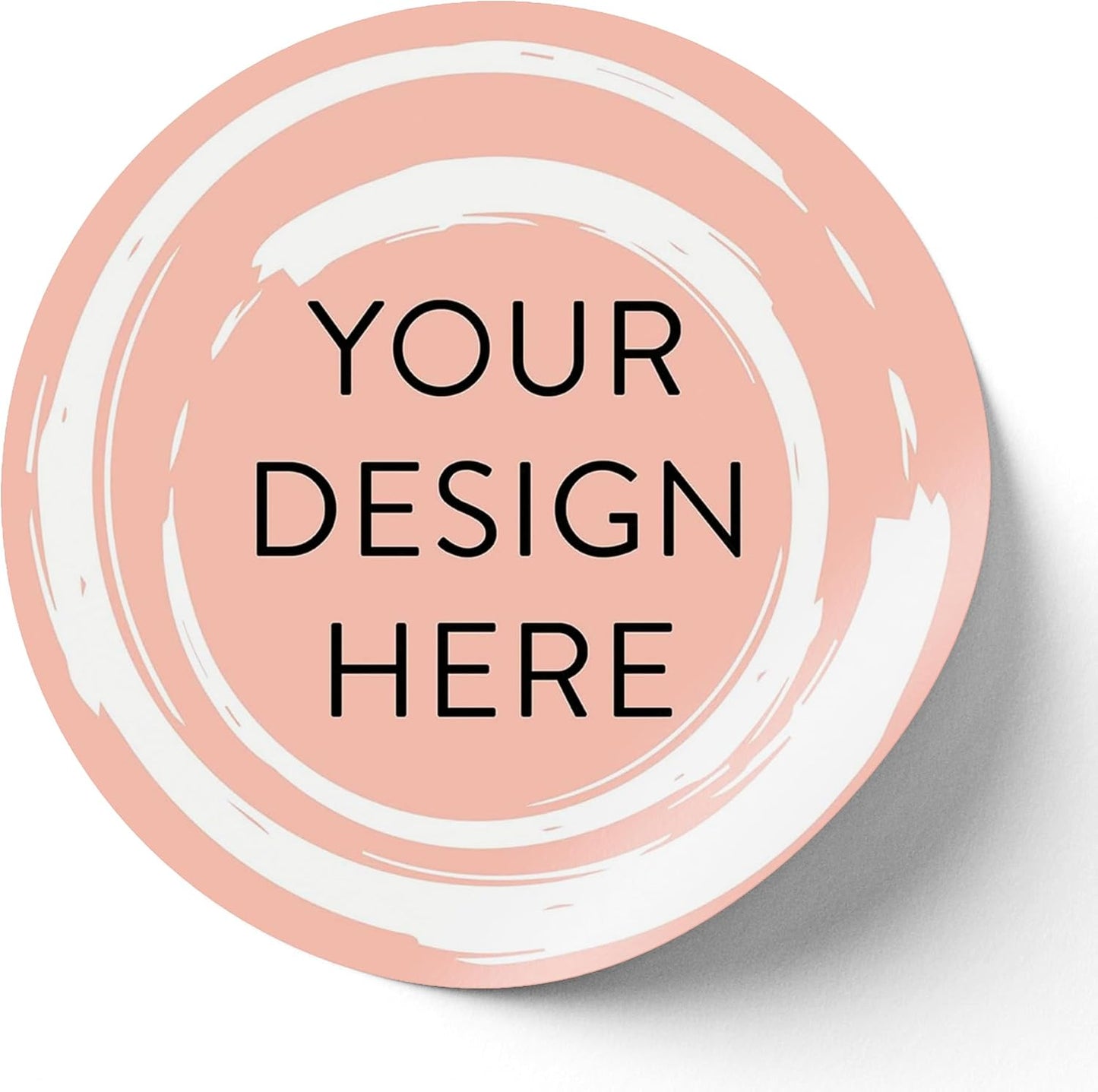 100 Custom Vinyl Stickers - Upload Your own Image, Text, Design, Logo - Personalized Logo Labels for Handmade, Packaging, Bottle, Jars, Candle, Brand Stickers (Peach, 5x5)