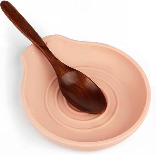 Spoon Rest for Stove Top, Set of 1 Silicone Spoon Rest for Kitchen Countertop, Heat-Resistant Utensil Rest for Spatula, Tongs or Spoon