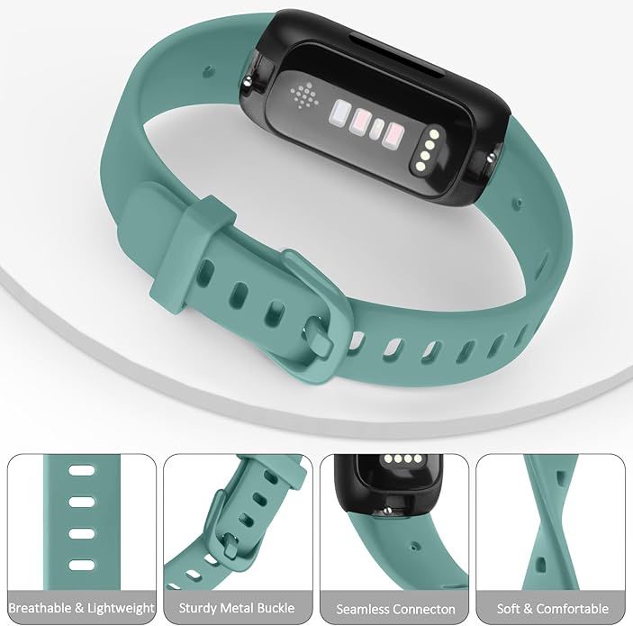 3 Pack Bands Compatible with Fitbit Inspire 3 Bands, Soft Silicone Adjustable Wristband Replacement Sport Straps Compatible with Fitbit Inspire 3 Fitness Tracker