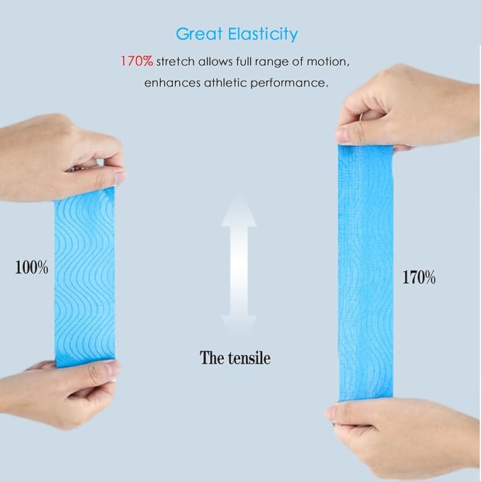 Kinesiology Tape Precut |80Strips - Elastic Pro Athletic Tape,Cotton Waterproof Breathable Sport Tape for Knee,Elbow Muscle & Joints Support & Pain Relief(Mixed)