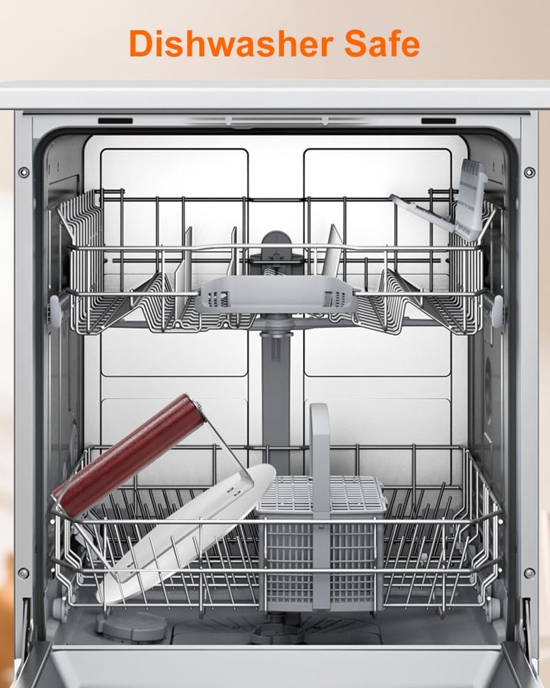 Brigii Burger Press Smasher, 1.5lb Heavy-Duty Stainless Steel, with Flat Nonstick Surface and Wooden Handle, for Hamburger Patty, Bacon, Steak, BBQ Grilling, Dishwasher Safe