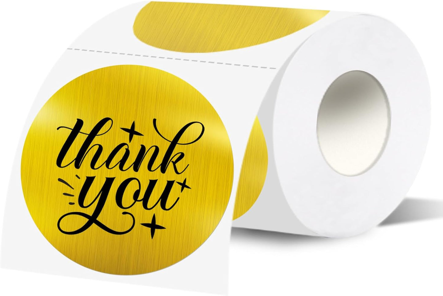 3''Holographic Thermal Label,Gold Round Self-Adhesive Direct Thermal Label,Thermal Stickers for DIY Logo Design,Name Tag(200/Roll