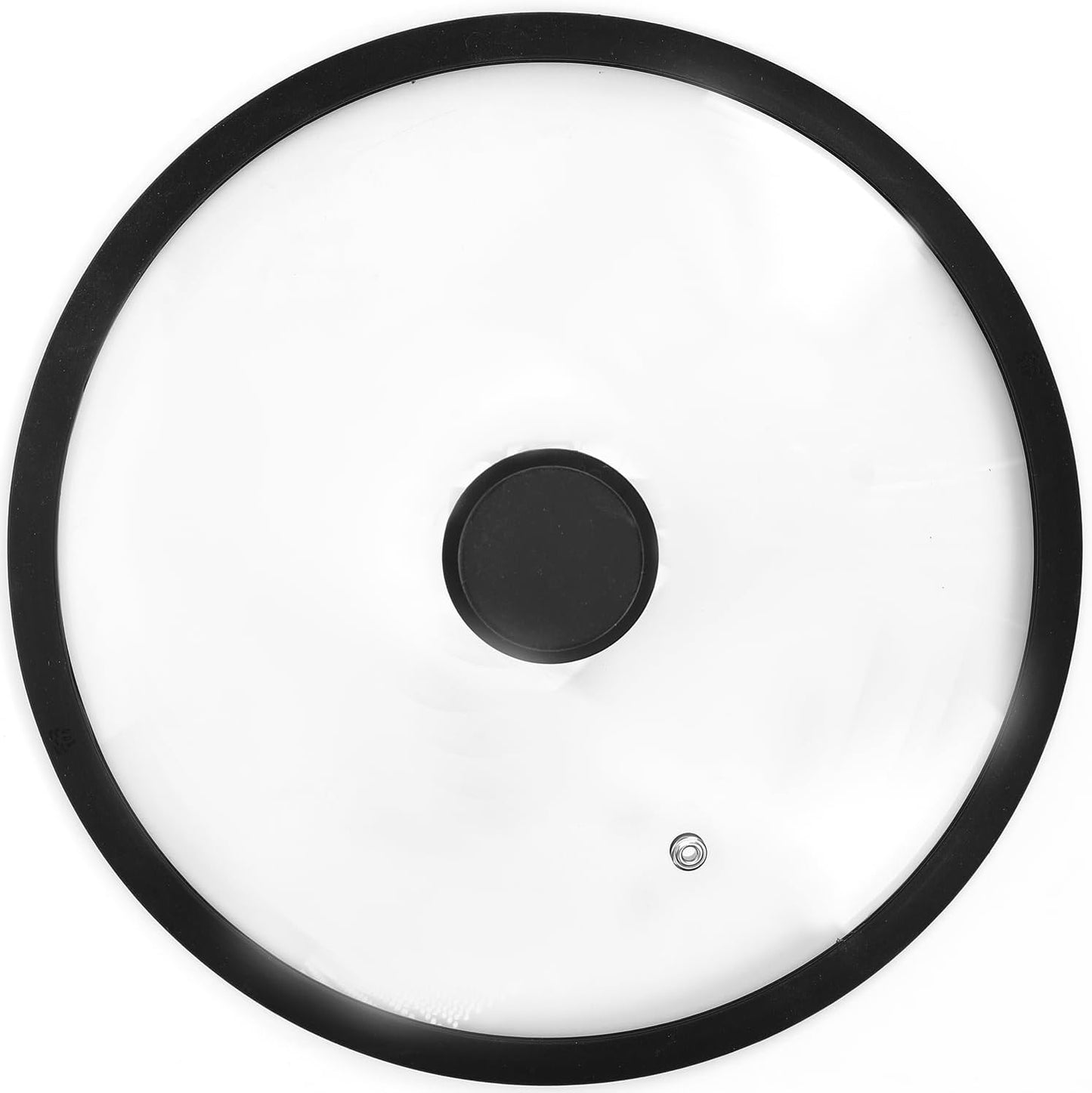 Silicon Glass Lid for Pot,Pan,Skillet Fits 12"(30CM) Cookware Silicon lid Dishwasher Safe, Replacement Lid Vented Tempered Glass with Heat Resistant Silicone Rim By HR Huare Technology, Black,1 Pack