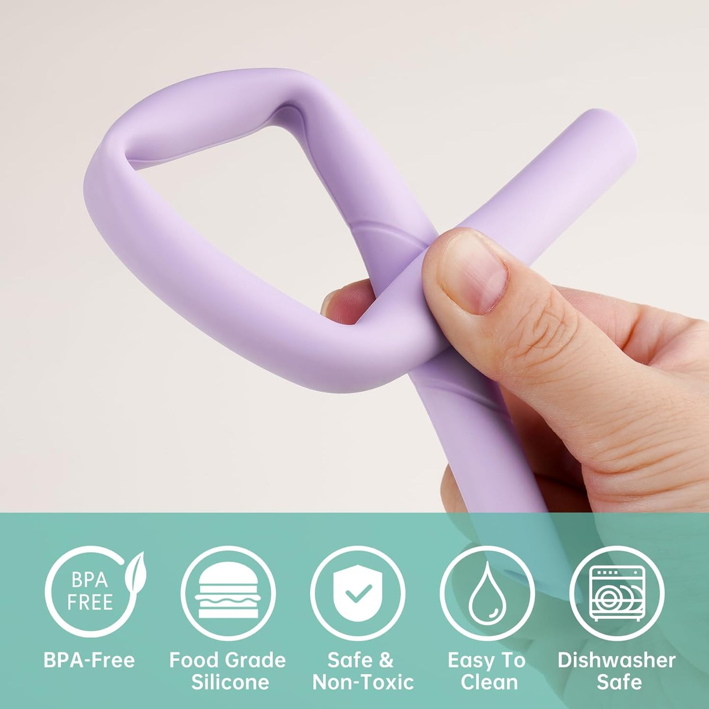 NiHome 6PCS Extra Wide Reusable Bent Silicone Straws for Boba, Smoothies, Bubble Tea, Eco-Friendly Bent Straws for Thick Drinks, Child-Safe, Customizable Length, 2 Brushes for Cleaning (Girl Colors)