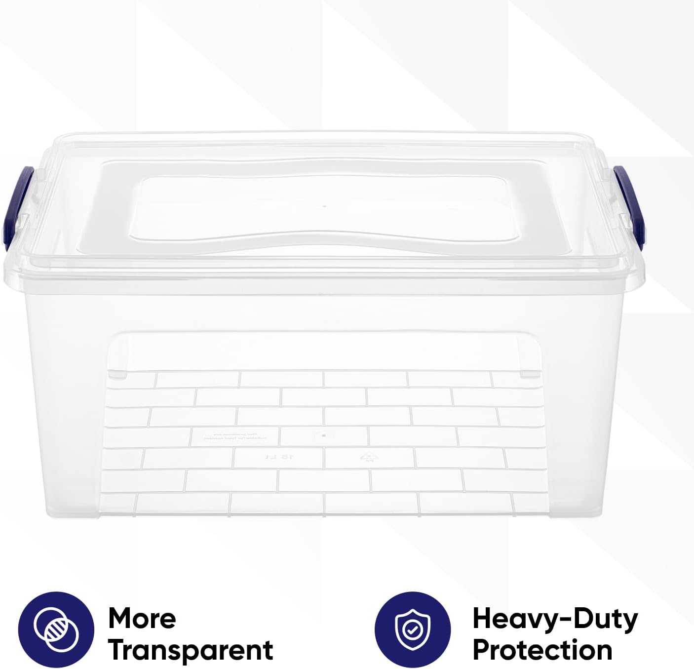 Superio Storage Bins with Lids, Clear Plastic Containers for Organizing, Stackable Totes, BPA Free, Odor Free, Organizer Boxes for Home, and Dorm (2 Pack, 28.5 Qt)