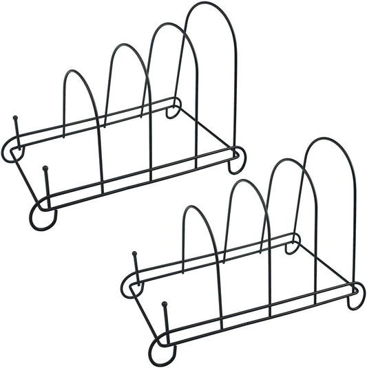 Artliving 4-Tier Metal Scrollwork Dish Rack Plate Rack Display Stand Holder Cabinet Organizer Set of 2