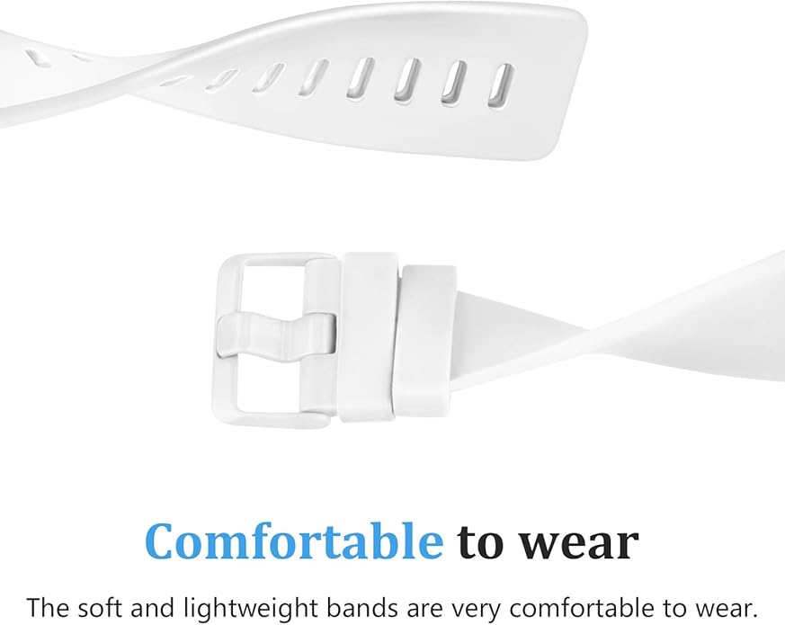 3 Pack Sport Bands Compatible with Fitbit Versa Bands, Classic Soft Sport Replacement Wristbands for Fitbit Versa 2 Smart Watch Women Men