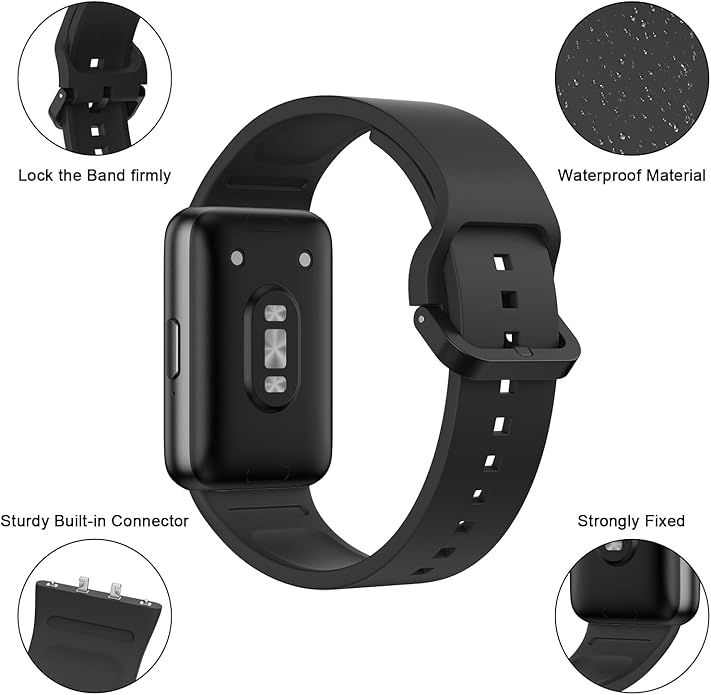3 PACK Bands for Samsung Galaxy Fit 3 Band Women Men, Soft Adjustable Silicone Replacement Watch Strap Compatible with Galaxy Fit 3 Smartwatch Accessories