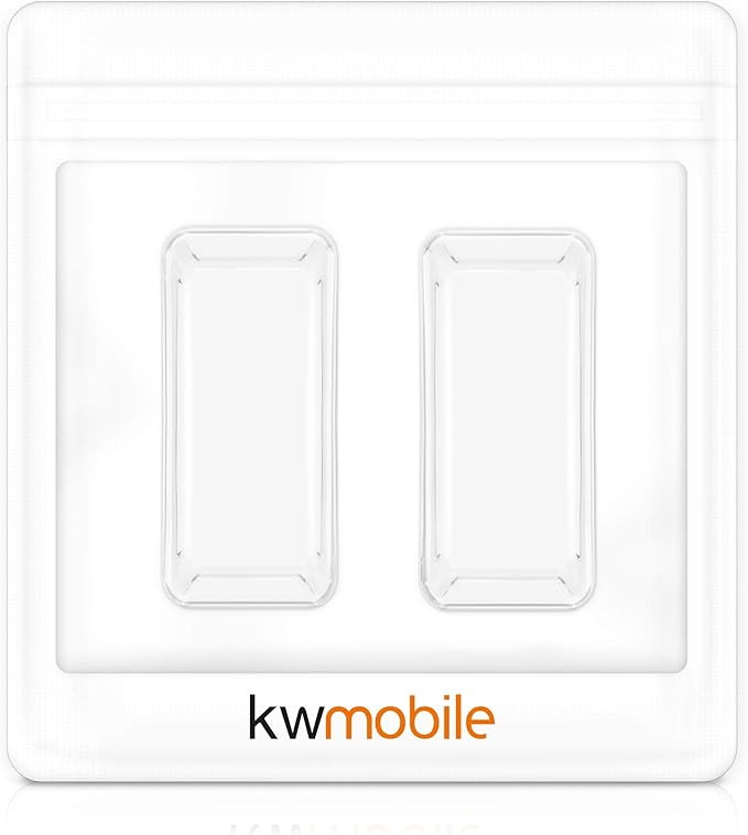 kwmobile Case Compatible with Fitbit Inspire 3 / Inspire 2 / Ace 3 Case - 2X TPU Silicone Fitness Tracker Cover - Transparent