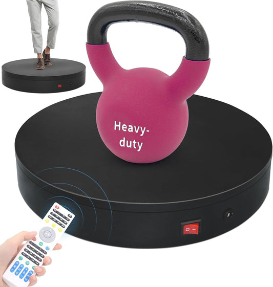 15.8In Remote Motorized Electric Turntable Rotating Display Stand Rotating Platform Photography Turntable motorized lazy susan base giratoria para for Photography,3D Scanner,(Load Range:132~400lbs)