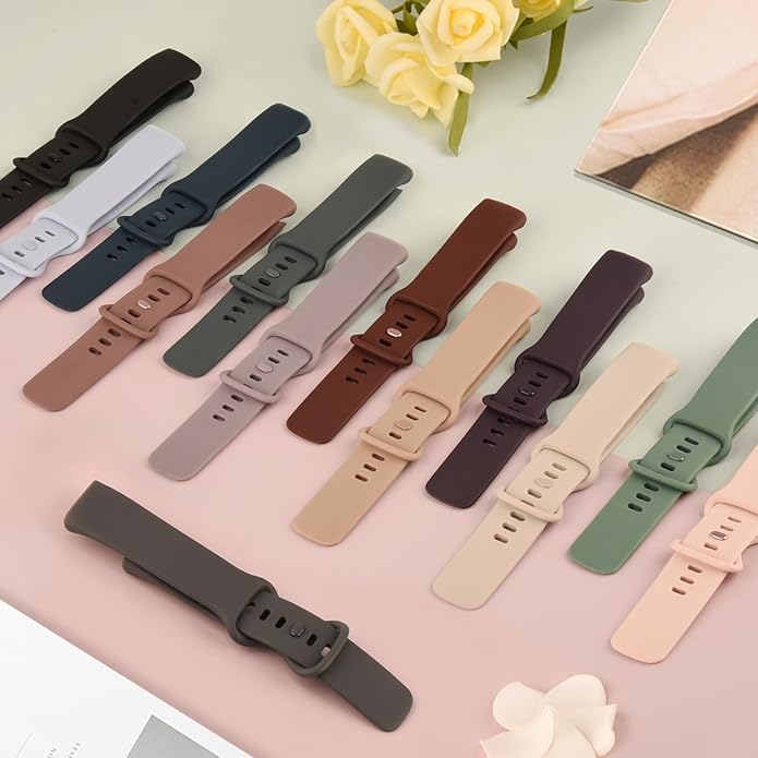 3 Pack Bands for Fitbit Charge 6 / Charge 5 Bands Women Men, Soft Silicone Waterproof Adjustable Wristband Replacement Sport Straps for Fitbit Charge 5 / Charge 6 Fitness Tracker