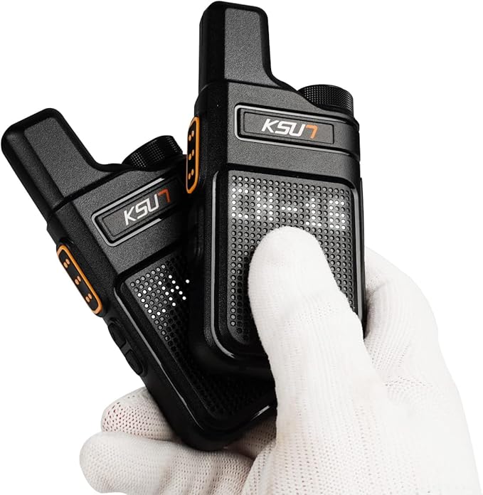 KSUN 4 Pack Walkie Talkies for Adults 22 FRS 4000mAh Battery M6