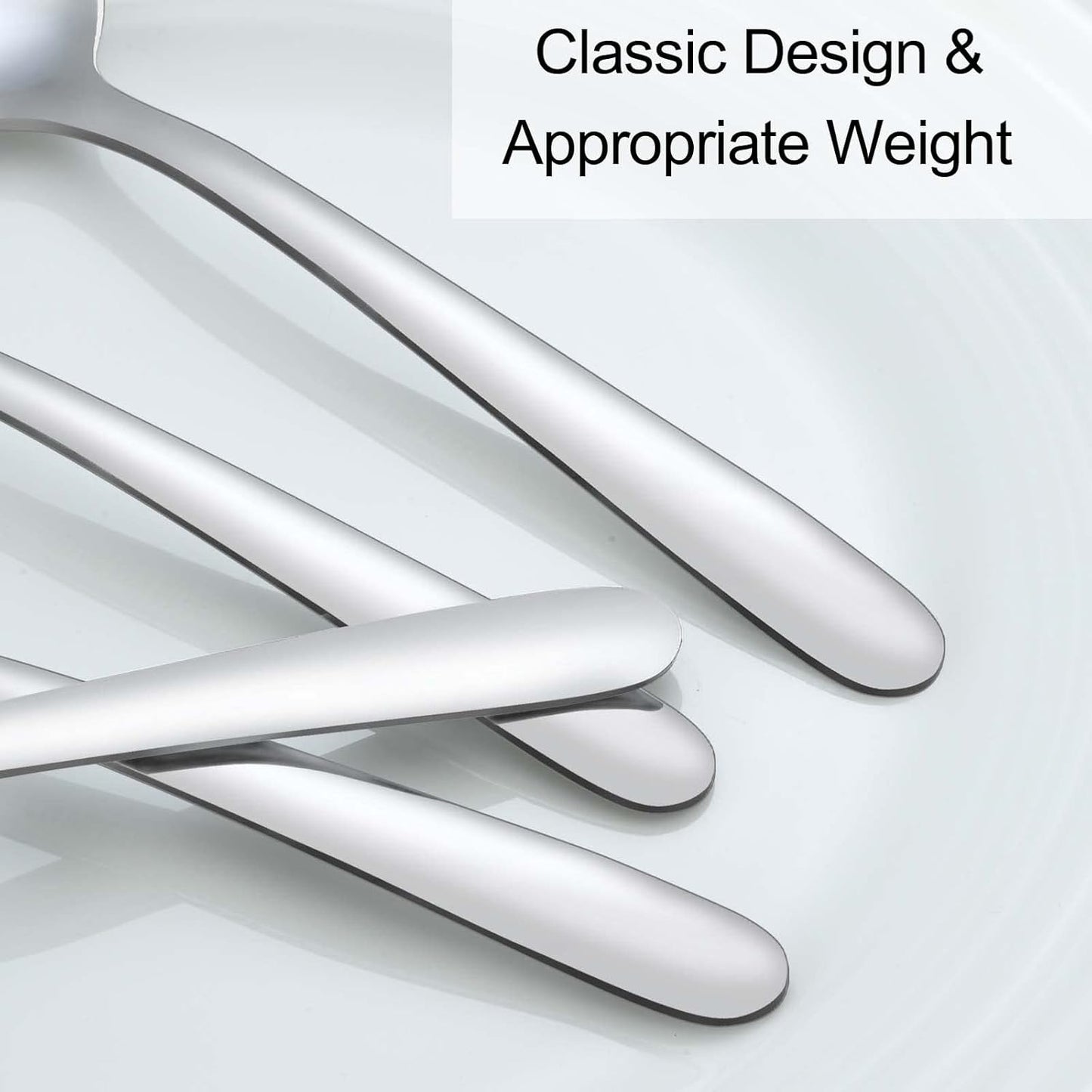 Pleafind 36 Pieces Teaspoons Set (6.2 inch), Spoon Silverware, Stainless Steel Tea Spoons, Mirror Polished Small Teaspoon, Dessert Spoons for Home, Kitchen, Restaurant, Dishwasher Safe