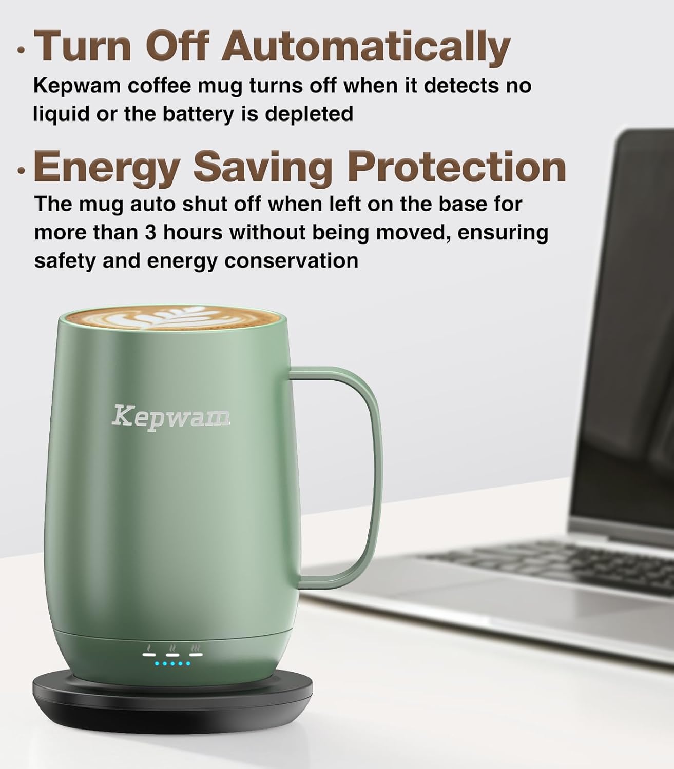 Heated Coffee Mug T2-Plus, 20oz Leading Large Capacity Self Heating Coffee Mug, Up to 8 Hrs Battery & Hot Up to 149℉, Smart Coffee Mug for Women, Men