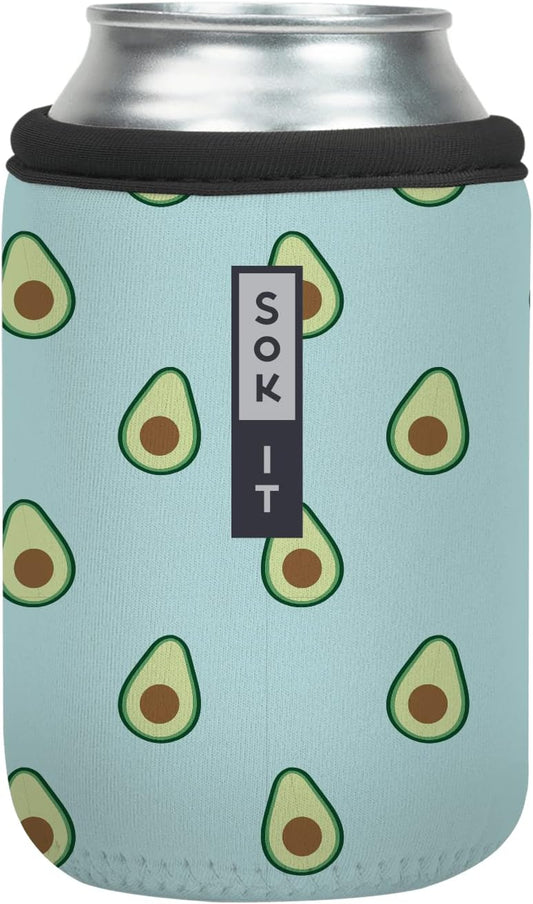Sok It CanSok Sleeve for Beer & Soda Insulated Neoprene Cover (Holy Guacomole, 12oz Can Sleeve)