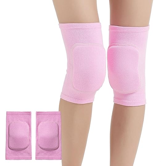 Knee Pads for Women Men, Dance Knee Pads Wrestling Knee Pads Basketball Knee Pads Volleyball Knee Pads for Women, Knee Protector Soft Knee Pads for Work (Pink, Small)