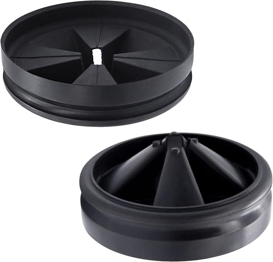 3 3/8" Garbage Disposal Splash Guards Sink Baffle QCB-AM Replacement for InSinkErator Evolution Series, Upgraded Funmit Removable Quiet Collar Drain Plugs, Garbage Disposer Accessories, Black