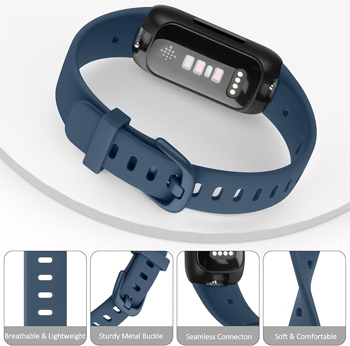3 Pack Bands Compatible with Fitbit Inspire 3 Bands, Soft Silicone Adjustable Wristband Replacement Sport Straps Compatible with Fitbit Inspire 3 Fitness Tracker
