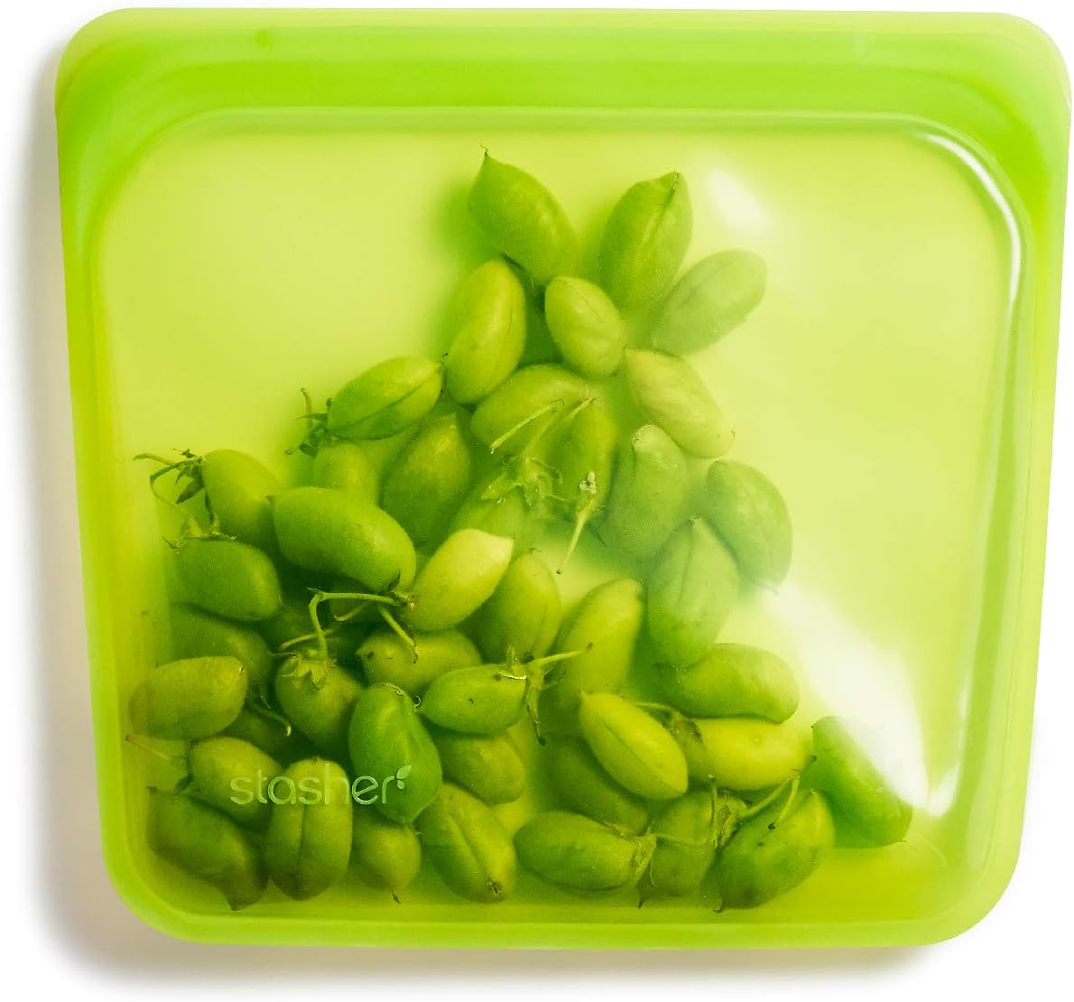 Stasher Premium Silicone Reusable Food Storage Sandwich Bag, Lime, Microwave, Sous Vide, Dishwasher, Oven and Freezer Safe, BPA Free, Leak-free, Eco-friendly, 28 Oz