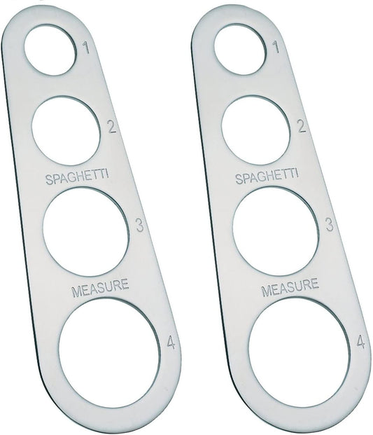 2PCS Stainless Steel Spaghetti Measure Tool 4 Holes Pasta Measuring Portion Control Gadgets Kitchen Accessories (2PCS)