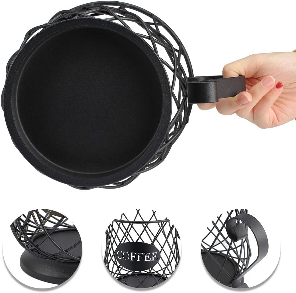 TreeLen K Cup Holder Coffee Pod Holders for 35 Kcups Keurig Storage Organizer Coffee Bar Accessories for Counter - Matte Black