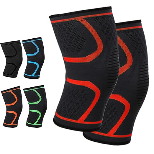 Knee Brace, Knee Compression Sleeve for Men & Women, Knee Pads for Knee Pain, Running, Work Out, Gym, Hiking, Arthritis, ACL, PCL, Joint Pain Relief, Meniscus Tear, Injury Recovery, Sports(Red, Size M)