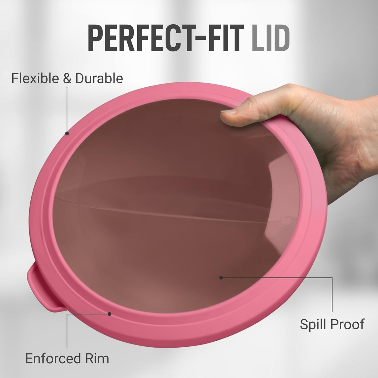 Zulay Kitchen 12 Piece Plastic Mixing Bowls with Leak-Proof Lids Set - Microwave and Freezer Safe Kitchen Mixing Bowls for Preparing, Serving and Storing - Large Nesting Bowls (Red Ombre)