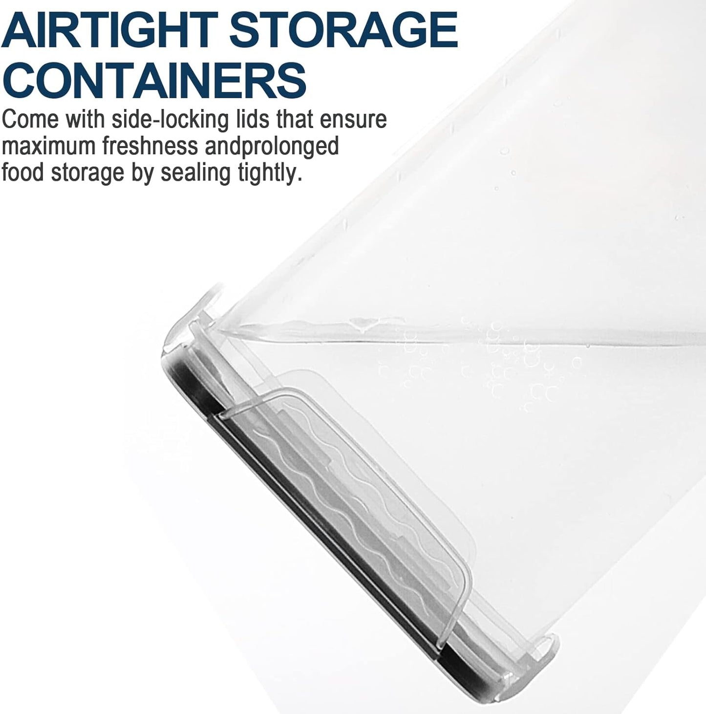 Extra Large 7qt / 6.5L/220oz Tall Food Storage Containers, WIDE & DEEP, 4-Piece Plastic Airtight Kitchen Pantry Storage Containers for Flour, Sugar, with 4 Measuring Cups,20 Labels