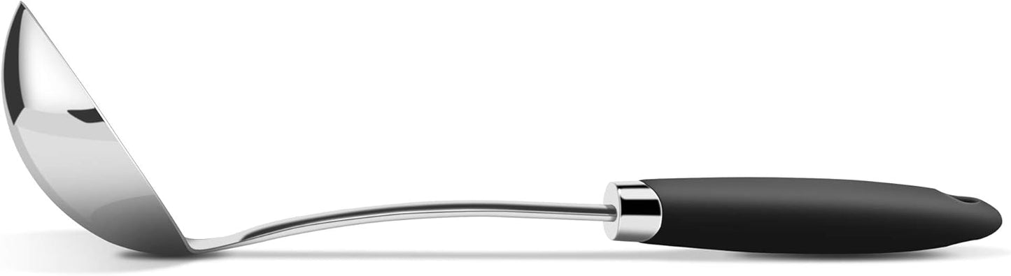 Brushed Stainless Steel Non-Slip Ergonomic Handle Ladle