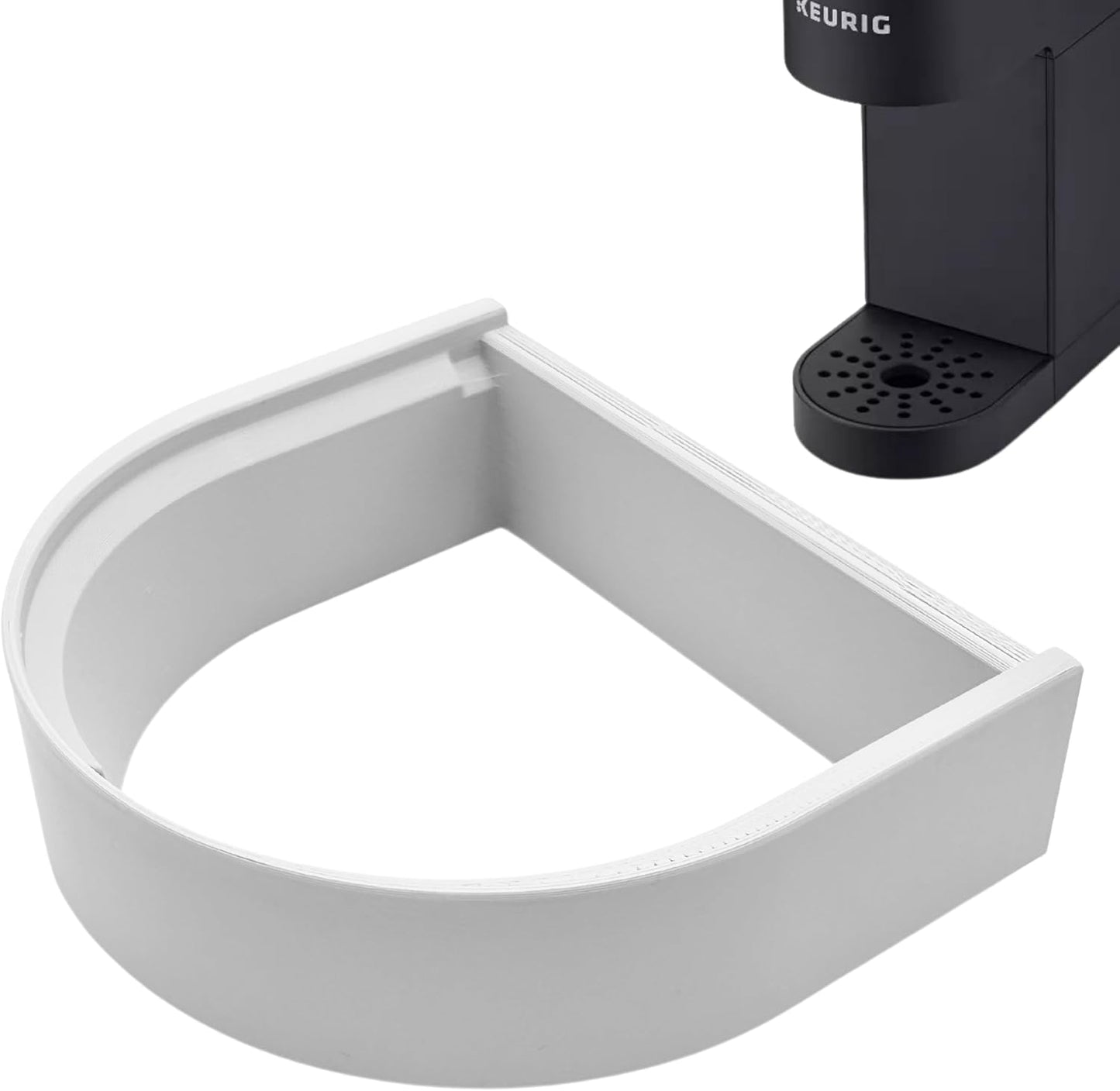 Drip Tray Mug/Cup Riser Made for the Keurig to Reduce Splashes - Riser Only (White, K-Mini 1.25 inches Tall)