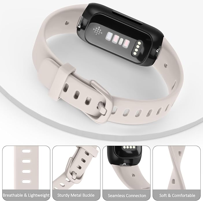3 Pack Bands Compatible with Fitbit Inspire 3 Bands, Soft Silicone Adjustable Wristband Replacement Sport Straps Compatible with Fitbit Inspire 3 Fitness Tracker