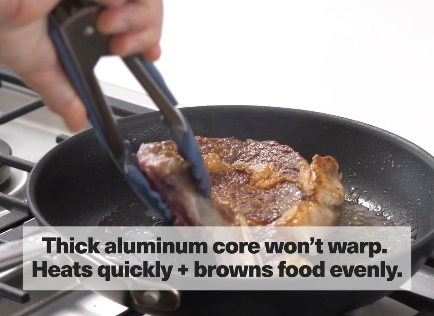 Misen Nonstick Frying Pan - Premium Skillet with PFOA-Free Coating - Ideal for Omelettes, Eggs, and Induction Cooking - Durable Aluminum Core, Warp-Resistant Design, and Oven-Safe to 450°F - 12"