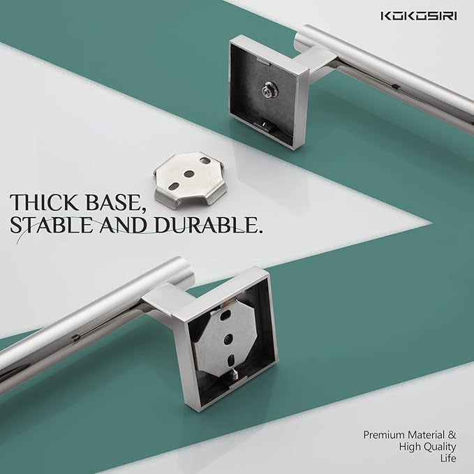 KOKOSIRI Single Towel Bar Bathroom Towel Holder 20 Inch 2 Pack B4005CH-L20-P2