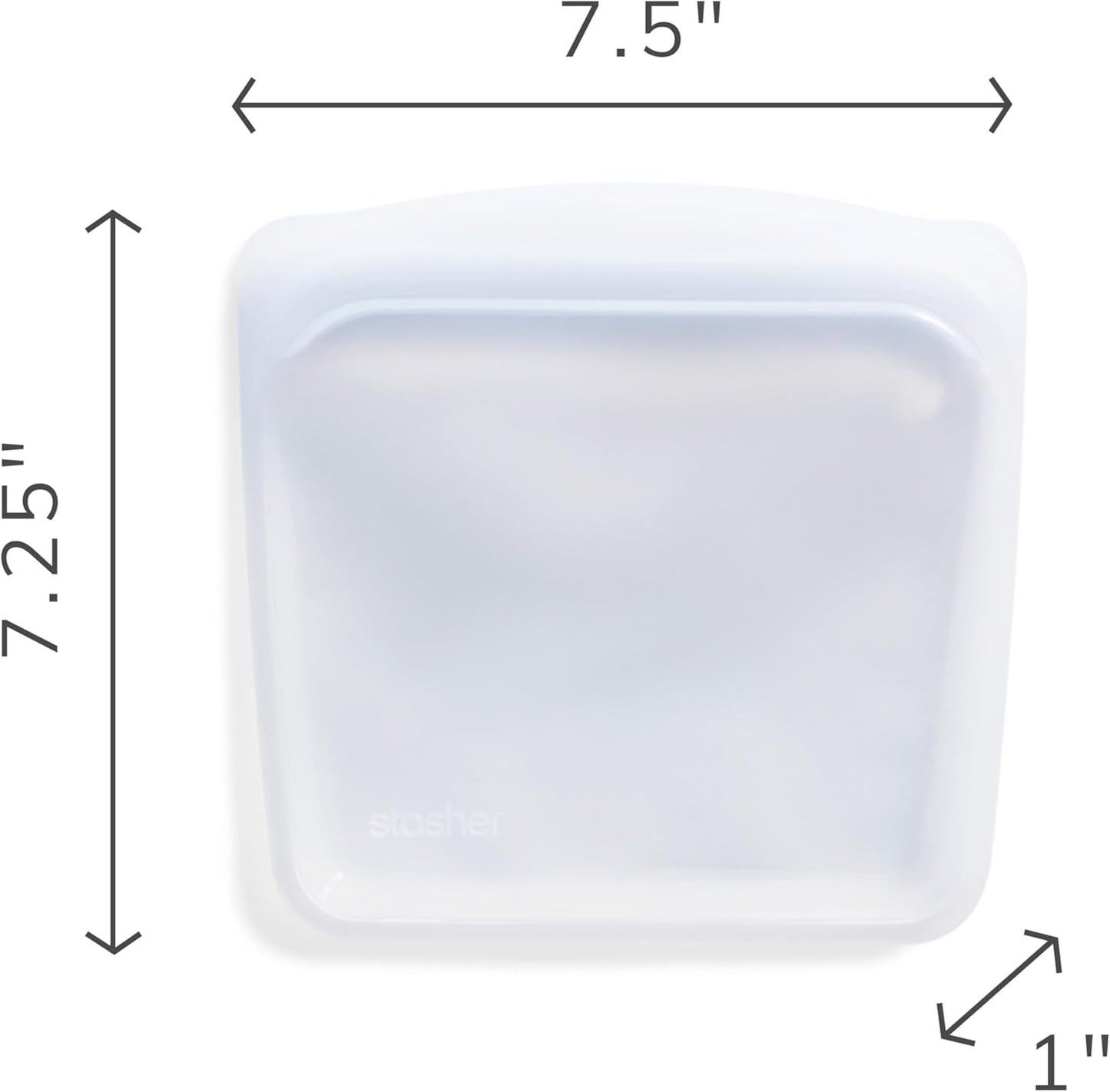 Stasher Premium Silicone Reusable Food Storage Sandwich Bag, Purple Wave, Microwave, Sous Vide, Dishwasher, Oven and Freezer Safe, BPA Free, Leak-free, Eco-friendly, 28 Oz