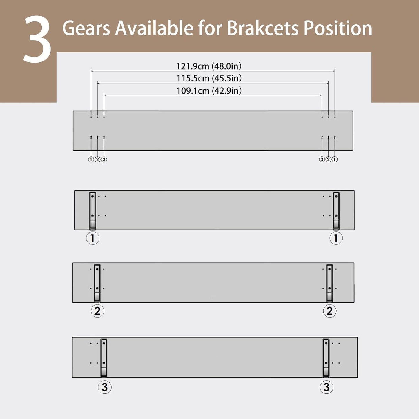 DINZI LVJ Long Wall Shelves, 55.1Inch Floating Shelves Wall Mounted, Extra Large Floating Storage Ledges with Sturdy Metal Brackets, Set of 2, for Living Room, Bathroom, Entryway, Kitchen, Espresso