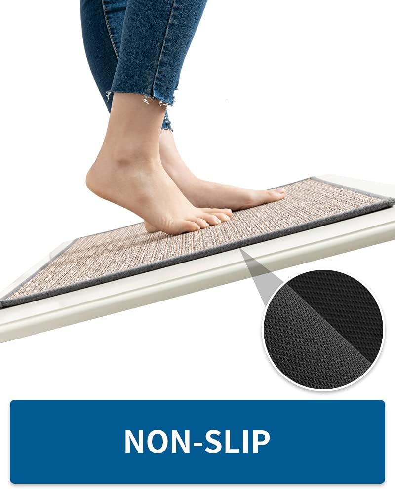 Kitchen Rugs and Mats Non Skid Washable, Absorbent Runner Rugs for Kitchen, Front of Sink, Kitchen Mats for Floor(Grey, 20"x47")