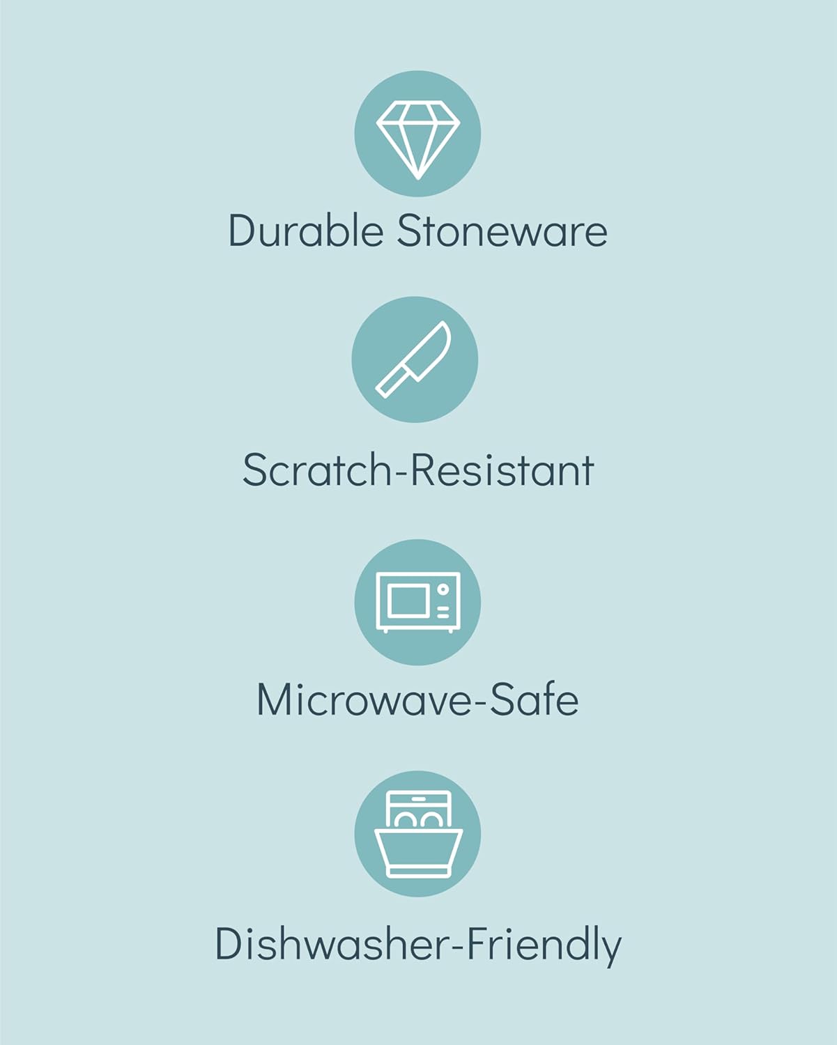 Stoneware dinnerware set 4 persons 12 pcs - Mediterranean dinnerware set, dishwasher, microwave and scratch resistant - bowl and plate set - dinnerware Pure Living Light Beige…