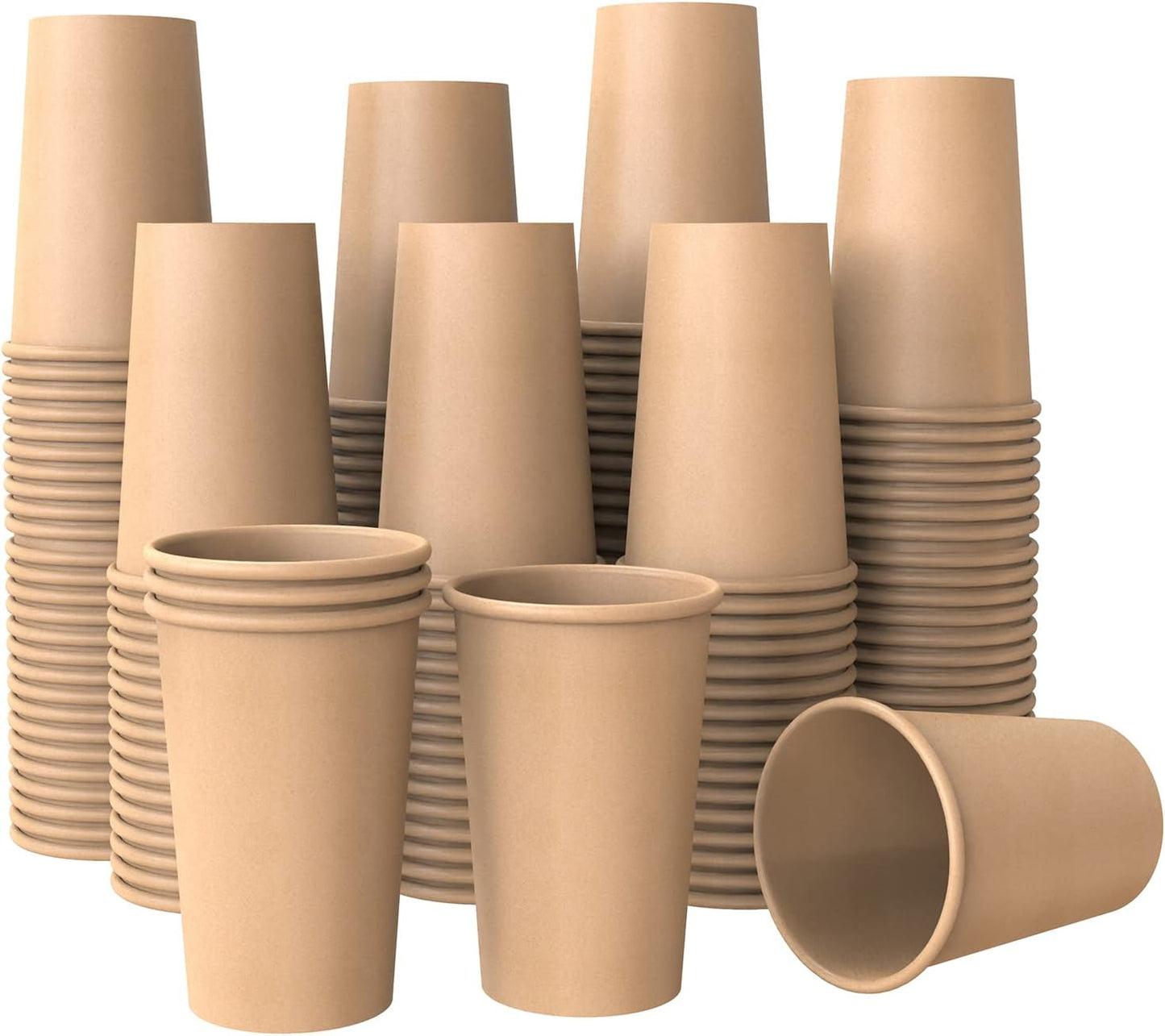 WANBAO 300 pack 12 oz Disposable Paper Cups Coffee Cups for Coffee Beverages and Cold Drinks, Suitable for Home-use, office, restaurant and Events