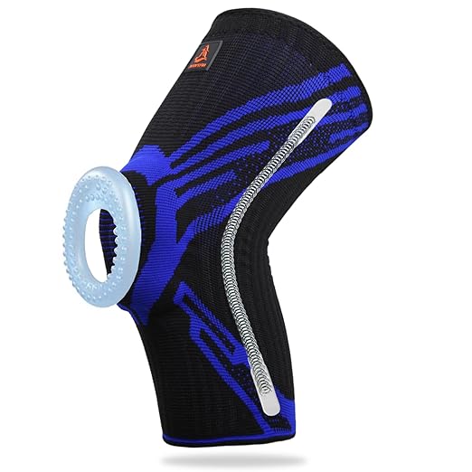 Knee Brace, Compression Knee Sleeve with Side Stabilizers & Patella Pads for Meniscus Tear, ACL & Arthritis Pain Relief, Knee Pads Support Women Men, Volleyball, Running, Workout, Sport
