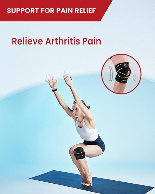 Knee Brace for Women & Men Meniscus Tear, Knee Pain Relief, Arthritis,2 Straps Compression, Side Stabilizers, Patella Gel Pads Knee Support (Gray, Small)