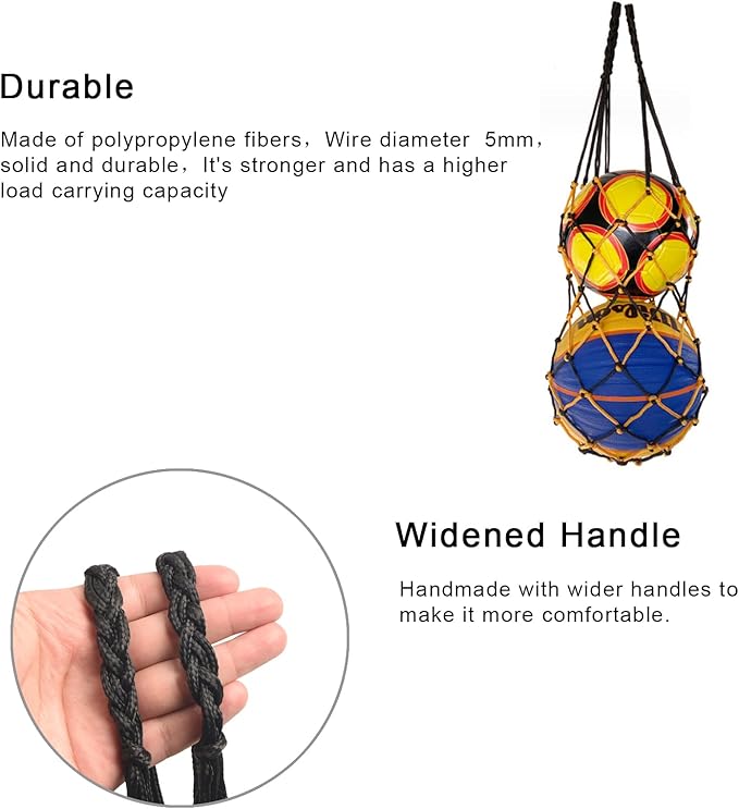 LAKE OF FIRE 2PCS Basketball Storage Net Bag