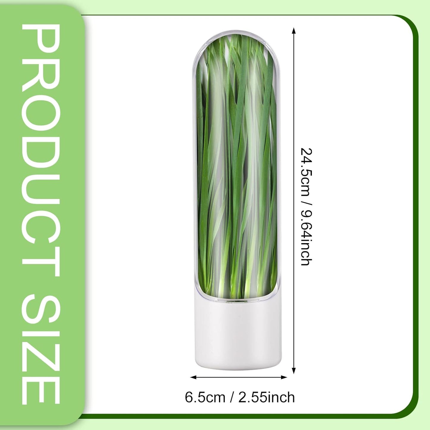 Lallisa Herb Saver Pod Herb Keeper Vegetable Fresh Cilantro Containers for Refrigerator Keeping Bottle Herb Preserver for Mint Fridge Storage, Keeps Greens Fresh for 2-3 Weeks (2)