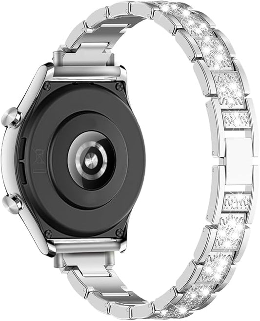 LYSANDRA Bands Compatible with Fitpolo AR-01 Smartwatch Band for Women, Metal Jewelry Sparkly Diamond Thin Replacement Compatible for aeac AR-01 Smartwatch