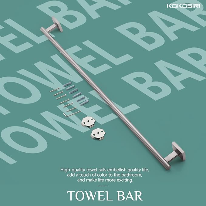 KOKOSIRI Towel Holder Bathroom Accessory Towel Bar 32 Inch B4005BR-L32