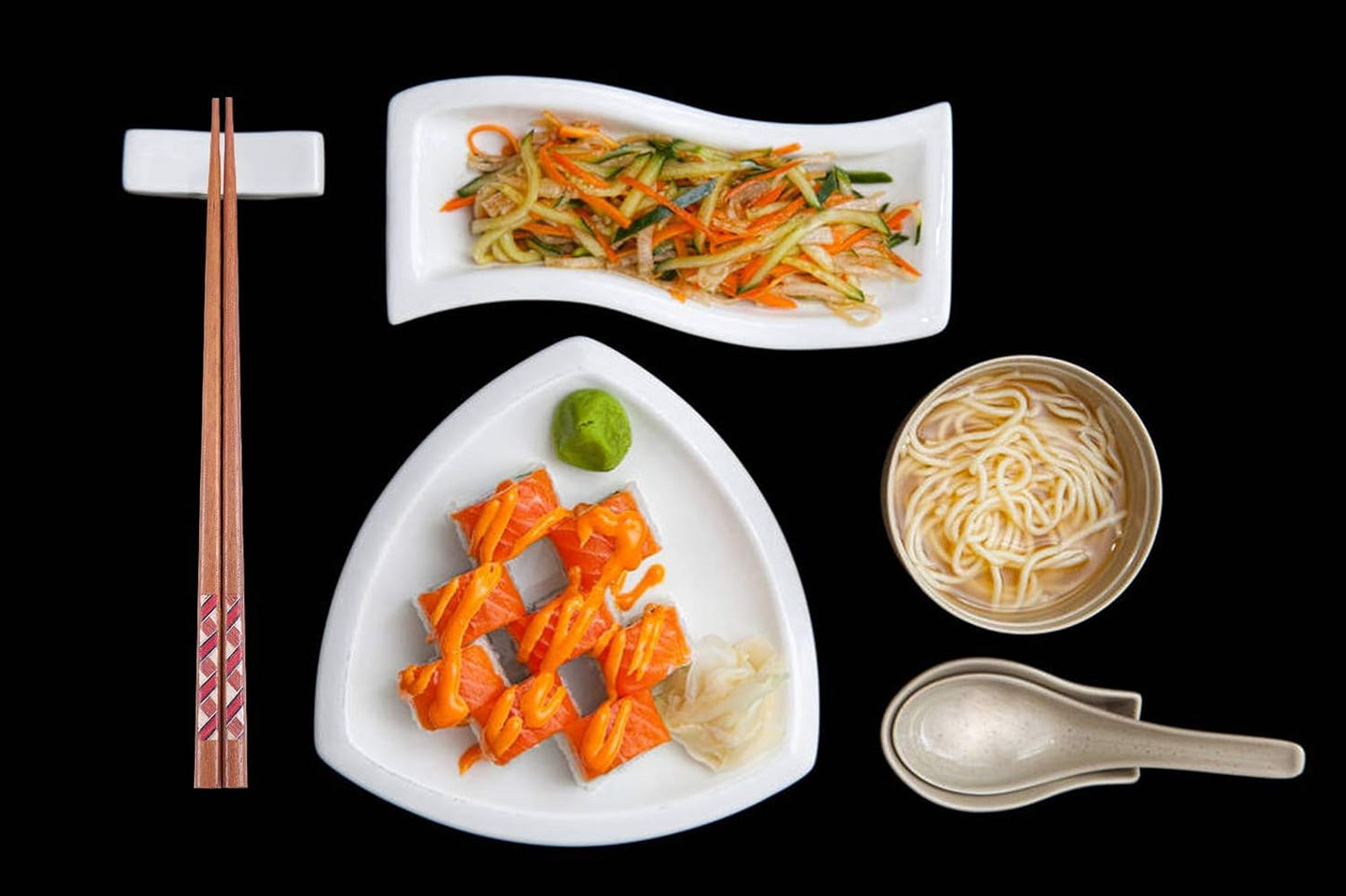 Antner Handmade Japanese Chopsticks Reusable Natural Wooden Chopstick with Box, 5 Pairs Gift Set