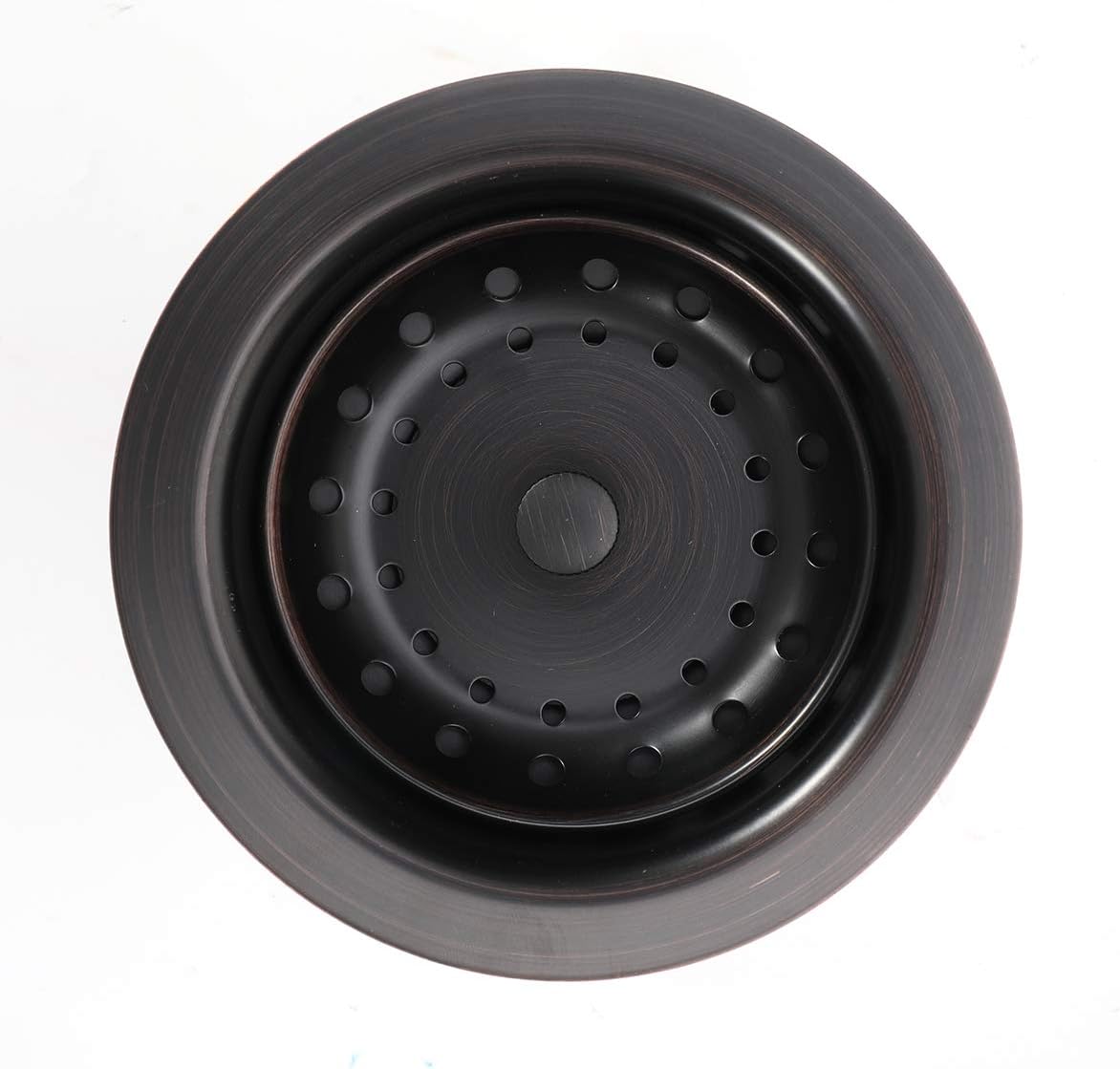KONE 3-1/2 Inch Kitchen Sink Drain ORB Assembly with Strainer Basket/Stopper, All Stainless Steel Durable and Rustproof Oil Rubbed Bronze