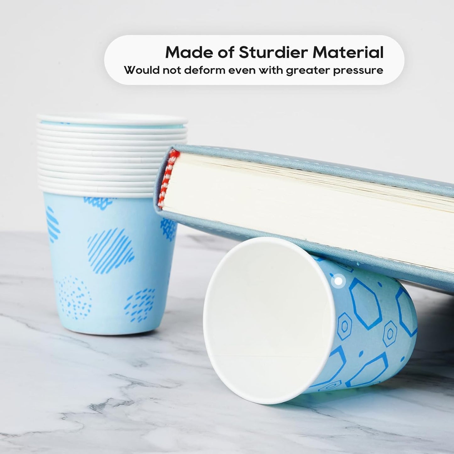 [1800Pack] 3 oz Paper Cups, Small Mouthwash Cups, Disposable Bathroom Cups, Paper Cups for Party, Picnic, BBQ, Travel, and Event, Assorted designs