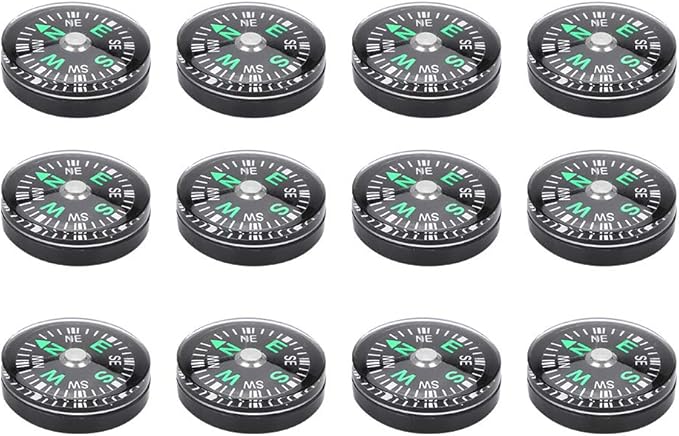 Fishlor Pocket Compass 20mm 12pcs 12pcs Mini