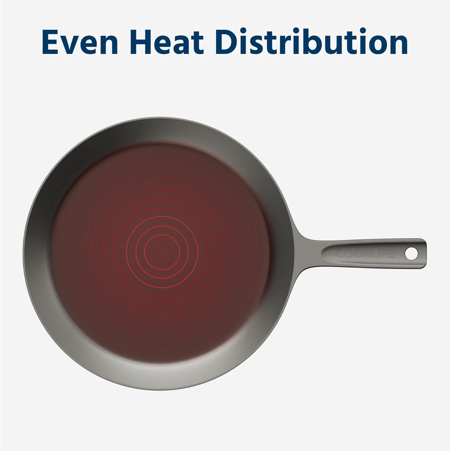 COOKLIFE 10 Inch Lightweight Pre-Seasoned Cast Iron Skillets with Handle Cover - Smooth Polished Surface, Easy to Clean Cast Iron Pan Use in the Oven, on the Stove or Grill, Over a Campfire