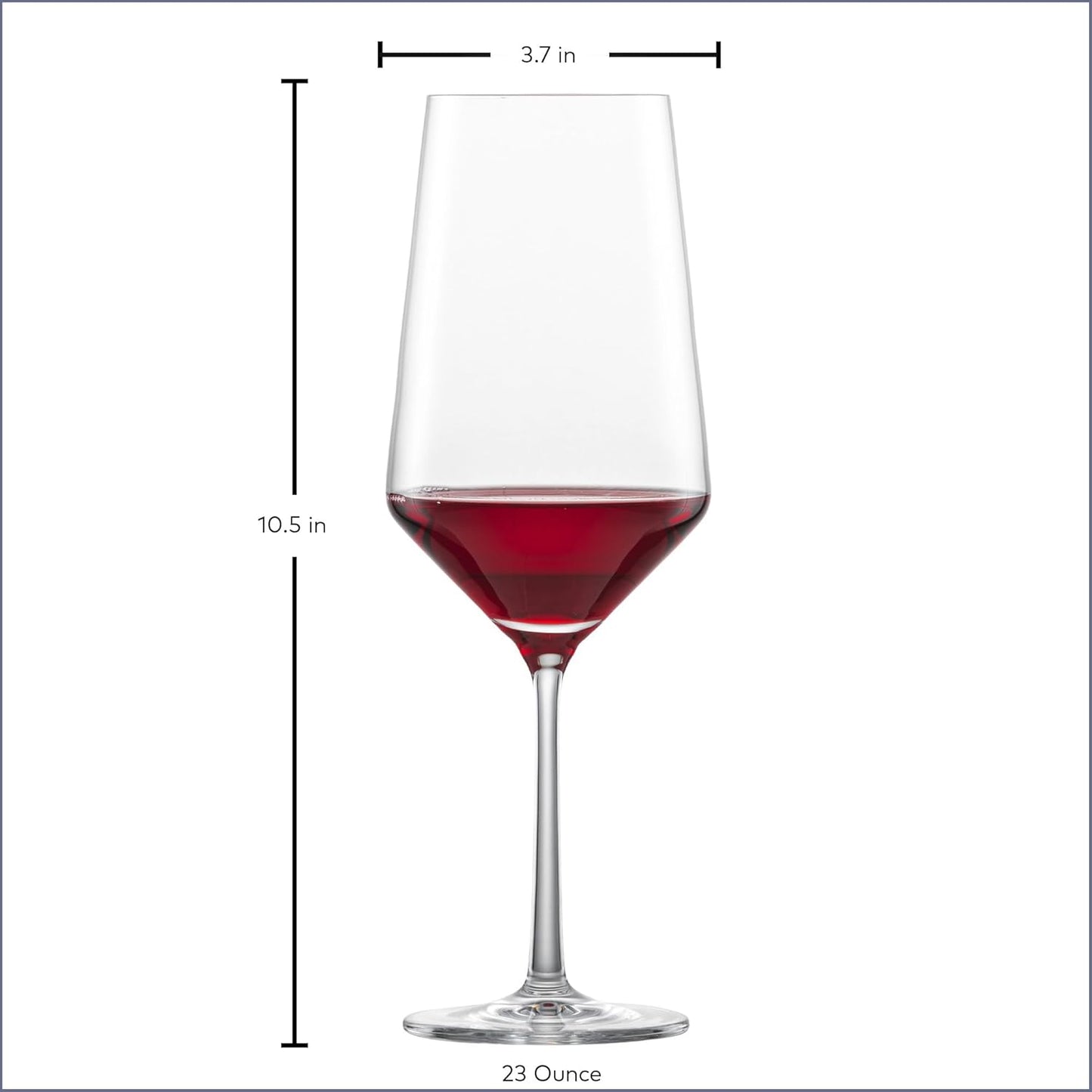 ZWIESEL GLAS Pure Bordeaux Red Wine Glass (Set of 6), Bordeaux Glasses for Red Wine, Dishwasher-Safe Tritan Crystal Glasses, Made in Germany (23 Ounce)